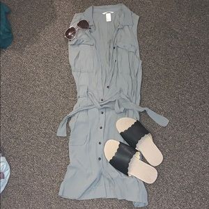 H &M belted dress- very stylish! worn once
